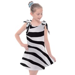 White Tiger Skin Kids  Tie Up Tunic Dress by Ket1n9