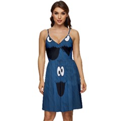 Funny Face V-neck Pocket Summer Dress  by Ket1n9