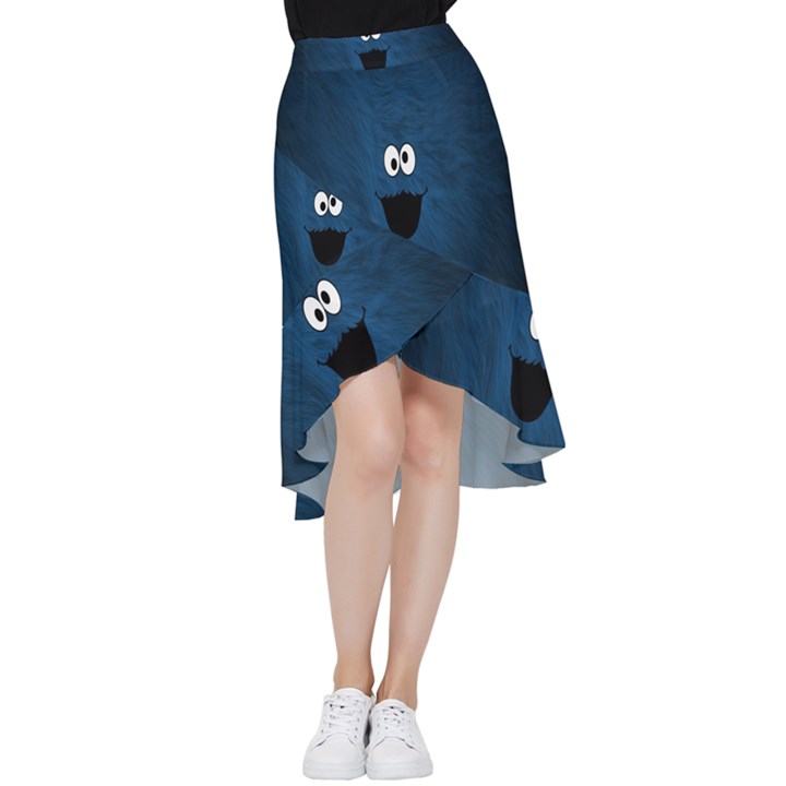 Funny Face Frill Hi Low Chiffon Skirt