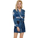 Funny Face Long Sleeve Satin Robe View1