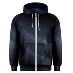 Cosmos Dark Hd Wallpaper Milky Way Men s Zipper Hoodie by Ket1n9