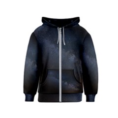 Cosmos Dark Hd Wallpaper Milky Way Kids  Zipper Hoodie by Ket1n9