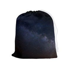 Cosmos Dark Hd Wallpaper Milky Way Drawstring Pouch (xl) by Ket1n9