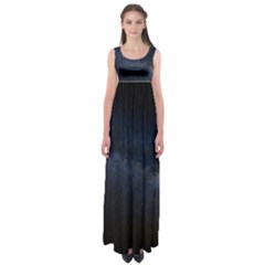 Cosmos Dark Hd Wallpaper Milky Way Empire Waist Maxi Dress by Ket1n9