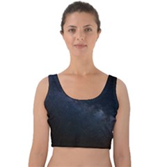 Cosmos Dark Hd Wallpaper Milky Way Velvet Crop Top by Ket1n9