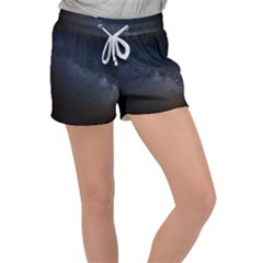 Cosmos Dark Hd Wallpaper Milky Way Women s Velour Lounge Shorts by Ket1n9