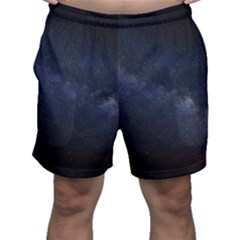 Cosmos Dark Hd Wallpaper Milky Way Men s Shorts by Ket1n9