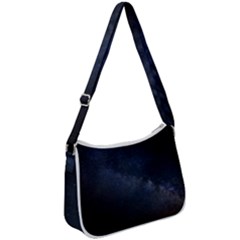 Cosmos Dark Hd Wallpaper Milky Way Zip Up Shoulder Bag by Ket1n9