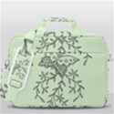 Illustration Of Butterflies And Flowers Ornament On Green Background MacBook Pro 13  Shoulder Laptop Bag  View3