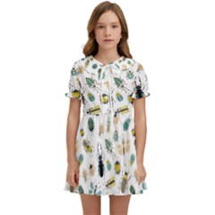 Insect Animal Pattern Kids  Sweet Collar Dress by Ket1n9