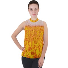 Beer Alcohol Drink Drinks Mock Neck Chiffon Sleeveless Top by Ket1n9