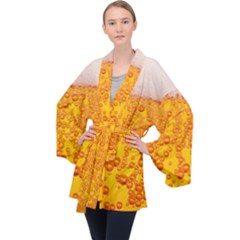 Beer Alcohol Drink Drinks Long Sleeve Velvet Kimono  by Ket1n9