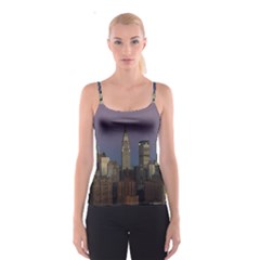 Skyline City Manhattan New York Spaghetti Strap Top by Ket1n9