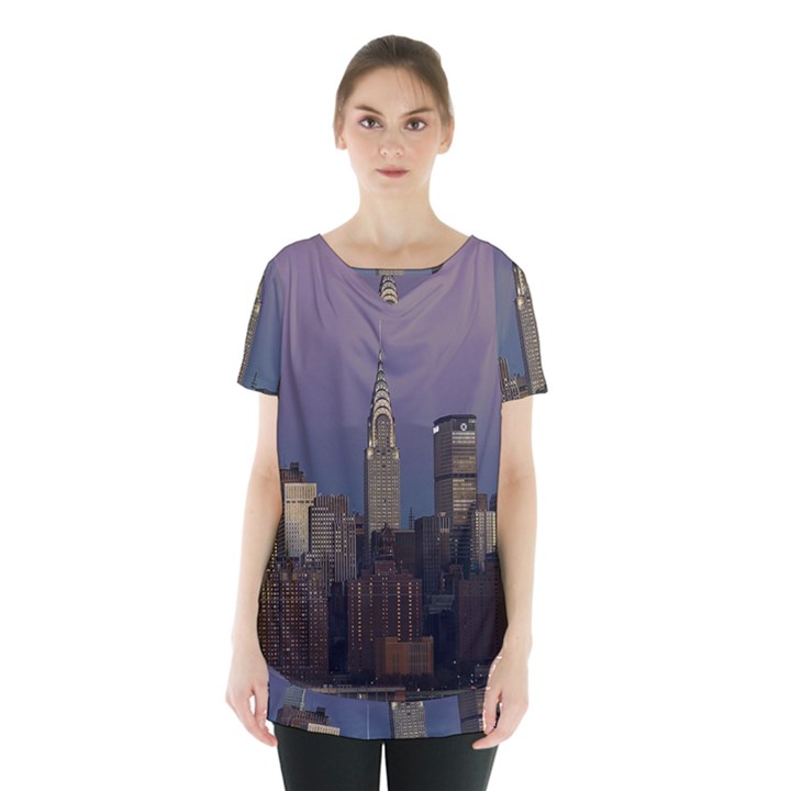 Skyline City Manhattan New York Skirt Hem Sports Top