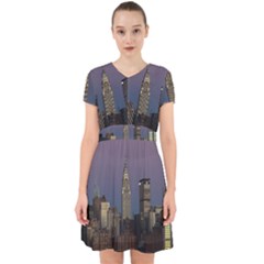 Skyline City Manhattan New York Adorable In Chiffon Dress by Ket1n9