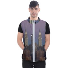 Skyline City Manhattan New York Men s Puffer Vest by Ket1n9