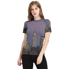 Skyline City Manhattan New York Women s Short Sleeve Rash Guard by Ket1n9