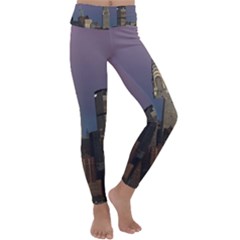 Skyline City Manhattan New York Kids  Lightweight Velour Classic Yoga Leggings by Ket1n9