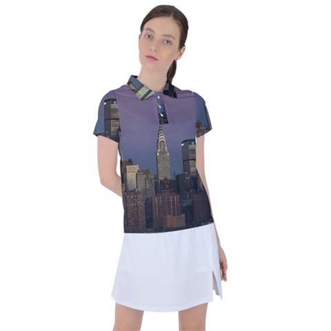 Skyline City Manhattan New York Women s Polo T-shirt by Ket1n9