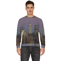 Skyline City Manhattan New York Men s Fleece Sweatshirt by Ket1n9