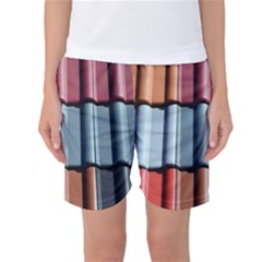 Shingle Roof Shingles Roofing Tile Women s Basketball Shorts by Ket1n9