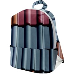 Shingle Roof Shingles Roofing Tile Zip Up Backpack by Ket1n9