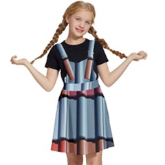 Shingle Roof Shingles Roofing Tile Kids  Apron Dress by Ket1n9