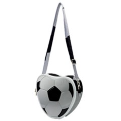 Soccer Ball Heart Shoulder Bag by Ket1n9