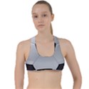 Soccer Ball Criss Cross Racerback Sports Bra View1