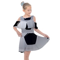 Soccer Ball Kids  Shoulder Cutout Chiffon Dress by Ket1n9