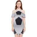 Soccer Ball Shoulder Frill Bodycon Summer Dress View1