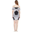 Soccer Ball Shoulder Frill Bodycon Summer Dress View2