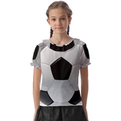 Soccer Ball Kids  Frill Chiffon Blouse by Ket1n9