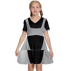 Soccer Ball Kids  Short Sleeve Tiered Mini Dress by Ket1n9