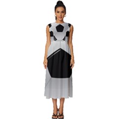 Soccer Ball Sleeveless Round Neck Midi Dress by Ket1n9