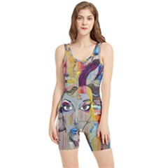 Graffiti Mural Street Art Painting Women s Wrestling Singlet by Ket1n9