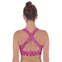 Pink Circuit Pattern Cross Back Sports Bra View2