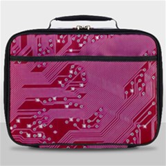 Pink Circuit Pattern Full Print Lunch Bag by Ket1n9