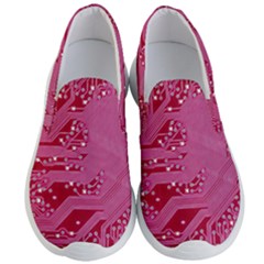 Pink Circuit Pattern Men s Lightweight Slip Ons by Ket1n9