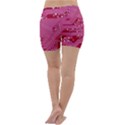 Pink Circuit Pattern Lightweight Velour Yoga Shorts View4