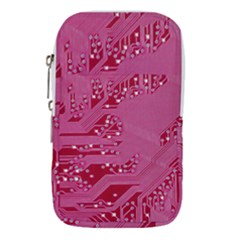 Pink Circuit Pattern Waist Pouch (large) by Ket1n9