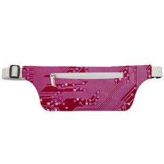 Pink Circuit Pattern Active Waist Bag by Ket1n9