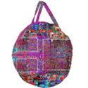 Technology Circuit Board Layout Pattern Giant Round Zipper Tote View2