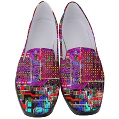 Technology Circuit Board Layout Pattern Women s Classic Loafer Heels by Ket1n9