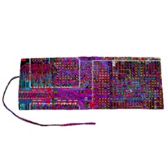 Technology Circuit Board Layout Pattern Roll Up Canvas Pencil Holder (s) by Ket1n9