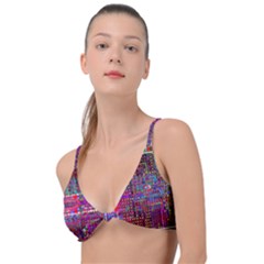 Technology Circuit Board Layout Pattern Knot Up Bikini Top by Ket1n9