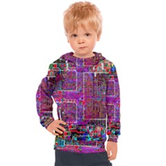 Technology Circuit Board Layout Pattern Kids  Hooded Pullover by Ket1n9