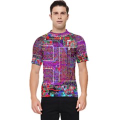 Technology Circuit Board Layout Pattern Men s Short Sleeve Rash Guard by Ket1n9