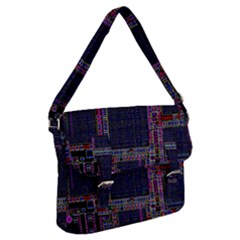 Cad Technology Circuit Board Layout Pattern Buckle Messenger Bag by Ket1n9