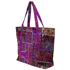 Technology Circuit Board Layout Pattern Zip Up Canvas Bag by Ket1n9